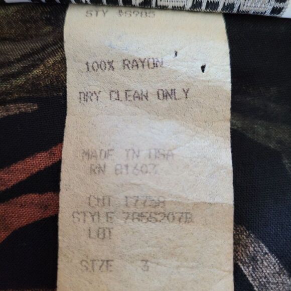 Vtg 80's Blazer Artsy Abstract Funky Zoot Suit Single Breasted Long Line Sz S - Picture 10 of 10